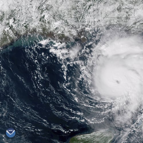 The 2018 hurricane season featured eight hurricanes, including two that reached Category 3 or higher — Florence and Michael (pictured). (NOAA via AP)