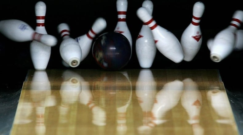 Bowling strikes.