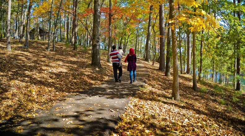There are plenty of hiking trails at Red Top Mountain State Park. 
Courtesy of the Georgia Department of Natural Resources.