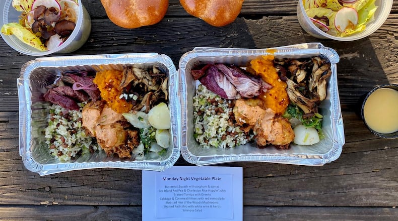 On Monday nights, the Buttery offers Executive Chef James Wyatt’s vegetable plate for two for $40. The cloverleaf Parker House rolls are exceptional. Wendell Brock for The AJC