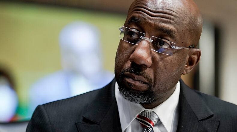Democratic U.S. Sen. Raphael Warnock appeared Tuesday on "Politically Georgia," where he discussed his call for a cease-fire in the Israel-Hamas war. (Ken Cedeno/Getty Images/TNS)