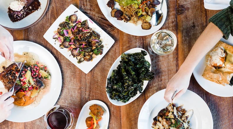 Guinea hen confit, smoked fish croquettes and fried collard greens are a sampling of the dishes served at Chef & the Farmer in Kinston, North Carolina.
Courtesy of Baxter Miller