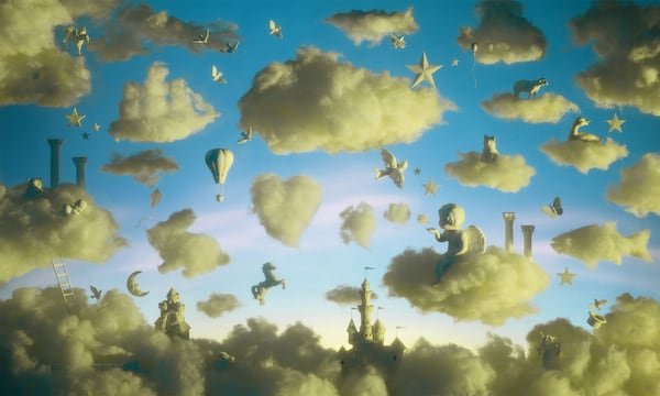 Clouds, from "I SPY Fantasy" (2021) by Walter Wick. (Courtesy of the High Museum of Art)