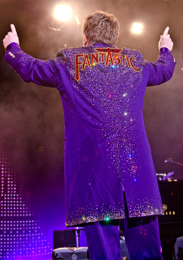 Elton John perfoms in front of sold out Ervin J. Nutter Center crowd
