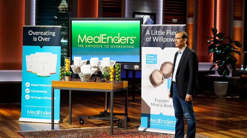 SHARK TANK - "Episode 819" - An entrepreneur from Santa Maria, California, shows the Sharks his product that takes the love of wine to the next level; an ophthalmologist and working mom from San Diego, California, impresses the Sharks with how she found time to create a special tool that helps women everywhere; two brothers from Agoura Hills, California, recycle old billboards that would otherwise go into landfills to make one-of-a-kind accessories, from wallets to surfboard covers; and the Sharks have high compliments for a man from San Francisco, California, and his revolutionary lozenges that can prevent overeating, master portion control and curb snacking. Also, in the fifth Shark profile, technology innovator and cybersecurity expert Robert Herjavec says "entrepreneurship is the great equalizer." Herjavec recalls how he arrived to North America from Eastern Europe with his parents after escaping Communism in the former Yugoslavia, and reveals what motivates him to succeed every day, on "Shark Tank," airing FRIDAY, MARCH 3 (8:00-9:00 p.m. EST), on The ABC Television Network. (ABC/Kelsey McNeal) MARK BERNSTEIN (MEALENDERS)