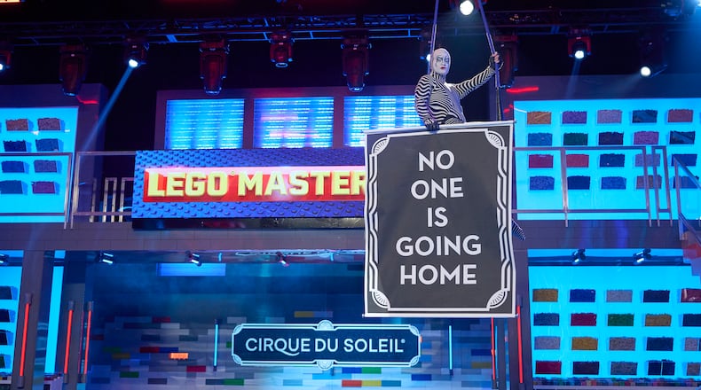 LEGO MASTERS: A Cirque Du Soleil performer in the “Cirque Du Soleil“ episode of LEGO MASTERS airing Thursday, Oct. 26 (9:00-10:00 PM ET/PT) on FOX. ©2023 FOX MEDIA LLC. CR: Tom Griscom/FOX