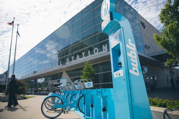 No need for a rental car, as Bublr Bikes provide a convenient way to get around Milwaukee. Courtesy