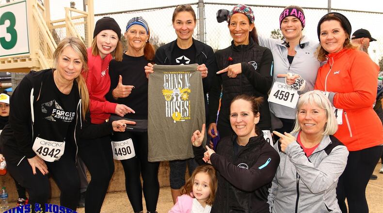 Runners/walkers on Feb. 10 will choose to support either Guns (Cherokee Sheriff's Office) or Hoses (Cherokee Fire Department) to raise money for their chosen charity. (Courtesy of Cherokee County)