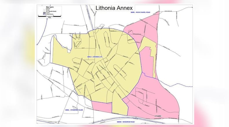 This is a map of Lithonia's proposed annexation.