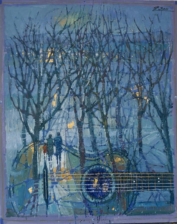"My Father's Guitar" by Bruno Zupan. The guitar is a recurring motif in Zupan's work.