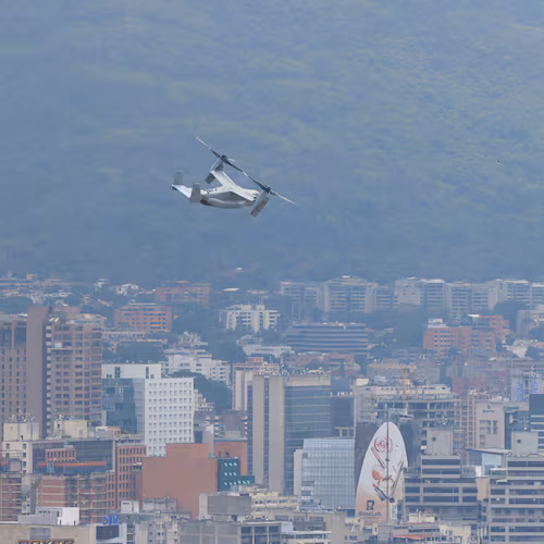 U.S. Embassy holds emergency and air evacuation drill in Caracas, Venezuela, Saturday, May 23, 2026. (AP Photo/Pedro Mattey)