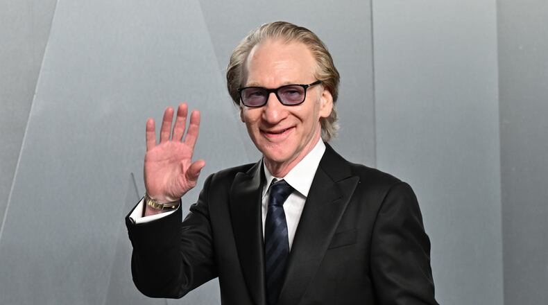 FILE - Bill Maher arrives at the Vanity Fair Oscar Party, March 15, 2026, in Los Angeles. (Photo by Evan Agostini/Invision/AP, File)