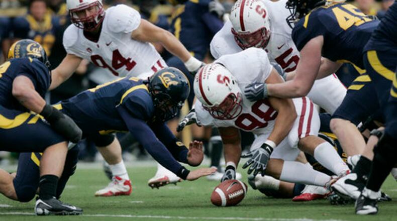 California-Stanford: The Cardinal and Golden Bears are responsible for the most remarkable and famous play in college football history. Known simply as The Play, Cal used five laterals and had to run over a Stanford trombone player to score the winning touchdown on the last play of the game in 1982. Stanford still does not acknowledge the victory in The Big Game and insists the play was illegal.