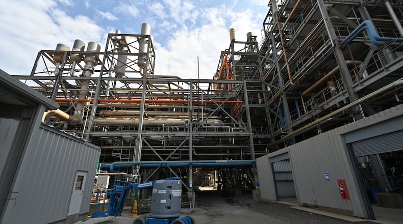 Exterior of Georgia Power’s gas-fired Plant McDonough-Atkinson is shown on Wednesday, June 8, 2022. (Hyosub Shin / Hyosub.Shin@ajc.com)
