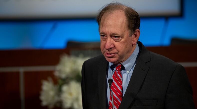 Outgoing DeKalb County school board member Marshall Orson said he would like to see the tax rate lowered by $0.10. That would be a roughly $3 million decrease in revenue collected by the district. (REBECCA WRIGHT FOR THE ATLANTA JOURNAL-CONSTITUTION)