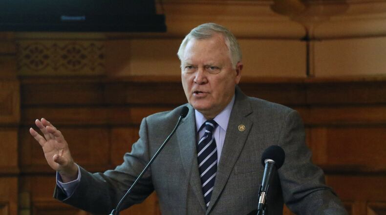 Jan. 17, 2017 - Atlanta - Georgia Governor Nathan Deal made his budget address before the joint appropriations committee as House and Senate budget hearings opened for the 2017 session. BOB ANDRES /BANDRES@AJC.COM