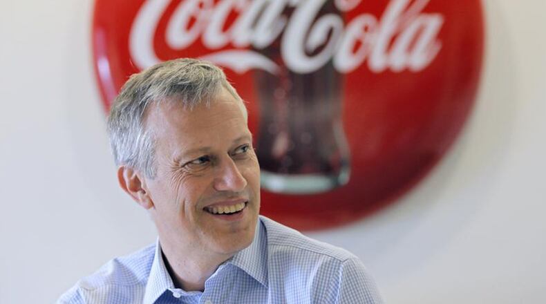 Coca-Cola Company chief executive James Quincey made less money last year than some CEOs of smaller Georgia-based companies. But among more than 30 large Georgia public corporations, Quincey had the highest ratio of CEO pay compared to median employee pay: 1,016 to 1. BOB ANDRES /BANDRES@AJC.COM
