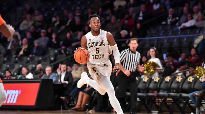 Georgia Tech guard Josh Okogie, shown here against Florida A&M, scored 21 points on 7-for-12 shooting Friday night against Wright State.