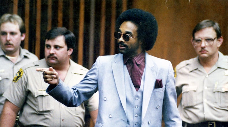 Serial killer Carlton Gary on trial for the Stocking Strangler cases in Columbus, 1986. (AJC file / AJC Photographic Archive at the GSU Library, AJCP406-038a)