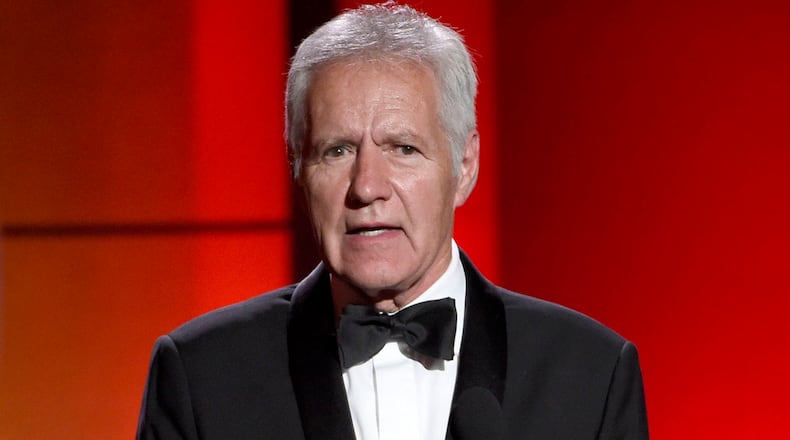 In this April 30, 2017, file photo, Alex Trebek speaks at the 44th annual Daytime Emmy Awards at the Pasadena Civic Center in Pasadena, Calif. (Photo by Chris Pizzello/Invision/AP, File)