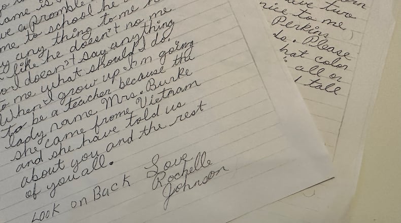 In 1969 Rochelle Johnson, an 11 year old from Atlanta wrote a letter to soldiers serving in Vietnam. Russell Mazzola of Yakima, Washington held on to the letter asked for help tracking down Rochelle.