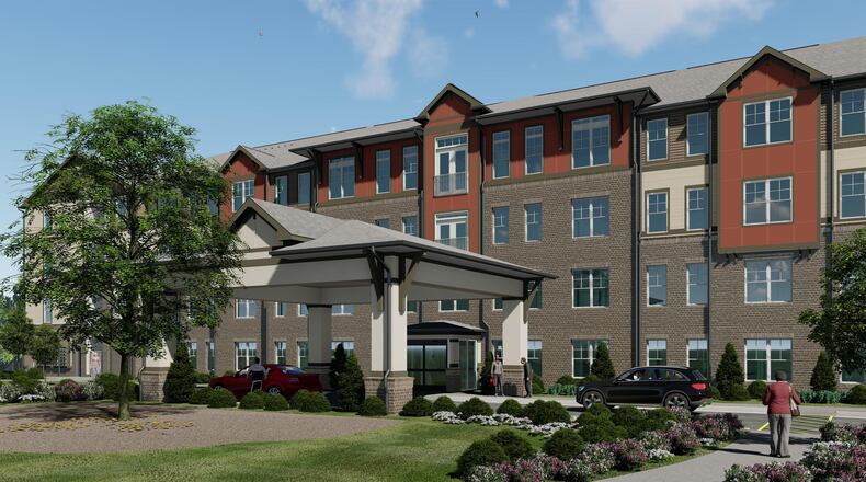 A rendering of the new senior apartment complex coming to the Sylvan Hills neighborhood.