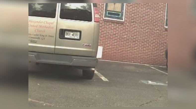 A van was stolen from a church in Cartersville, police said.