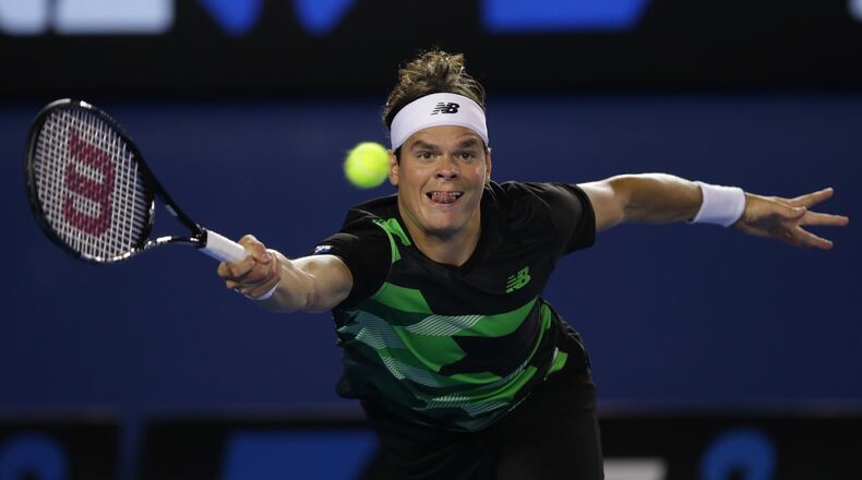 Top-seed Milos Raonic lost Wednesday. AP file photo