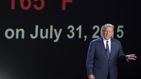 This image released by Paramount Pictures shows Al Gore in “An Inconvenient Sequel: Truth to Power.” Contributed by Jensen Walker/Paramount Pictures