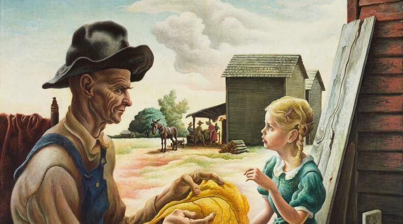 Thomas Hart Benton’s painting, “Tobacco Sorters,” is among 200 works of art coming to the High Museum next spring in an exhibit titled “Cross Country: The Power of Place in American Art, 1915-1950.” Photo: courtesy the High Museum