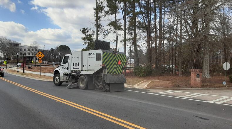 Milton recently approved approved a $20,000 contract with Sweeping Corporation of America to sweep and remove debris on more than 47 miles of city streets. (Courtesy Sweeping Corporation of America)