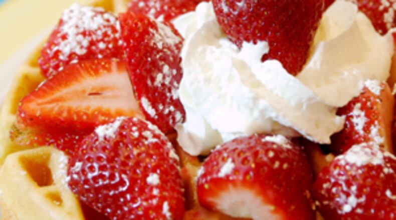 Take a look at the strawberry waffle on the menu at J. Christopher's.