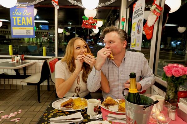 Robert Sinners, the communications director for Secretary of State Brad Raffensperger, and CBS News reporter Madeline Montgomery were recently engaged. (Courtesy photo)