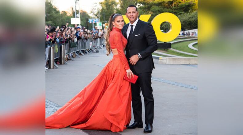 Actress Jennifer Lopez and Alex Rodriguez are seen arriving to the 2019 CFDA Fashion Awards on June 3, 2019 in the Brooklyn borough of New York City.