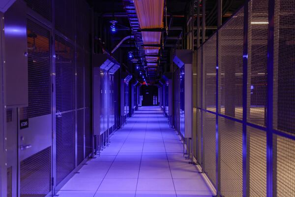 These remote power panels arevinside the Equinox data center in downtown Atlanta. (Natrice Miller/AJC)