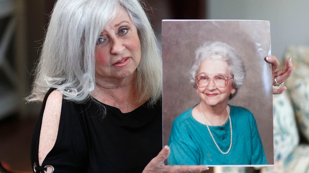 Judith Kaufman's mother, Sallie Kaufman, died in 2016, months after her wheelchair rolled across a Dunwoody church parking lot while on an outing with Summer's Landing Tilly Mill assisted living. The incident broke her leg and caused much pain in her final months. (BOB ANDRES / ROBERT.ANDRES@AJC.COM)