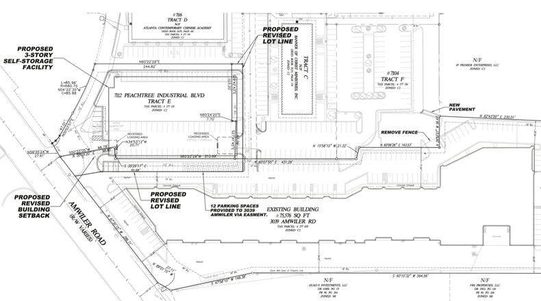 The Peachtree Corners City Council recently approved a special use permit for a mini-warehouse storage facility at 7112 Peachtree Industrial Boulevard. (Courtesy City of Peachtree Corners)