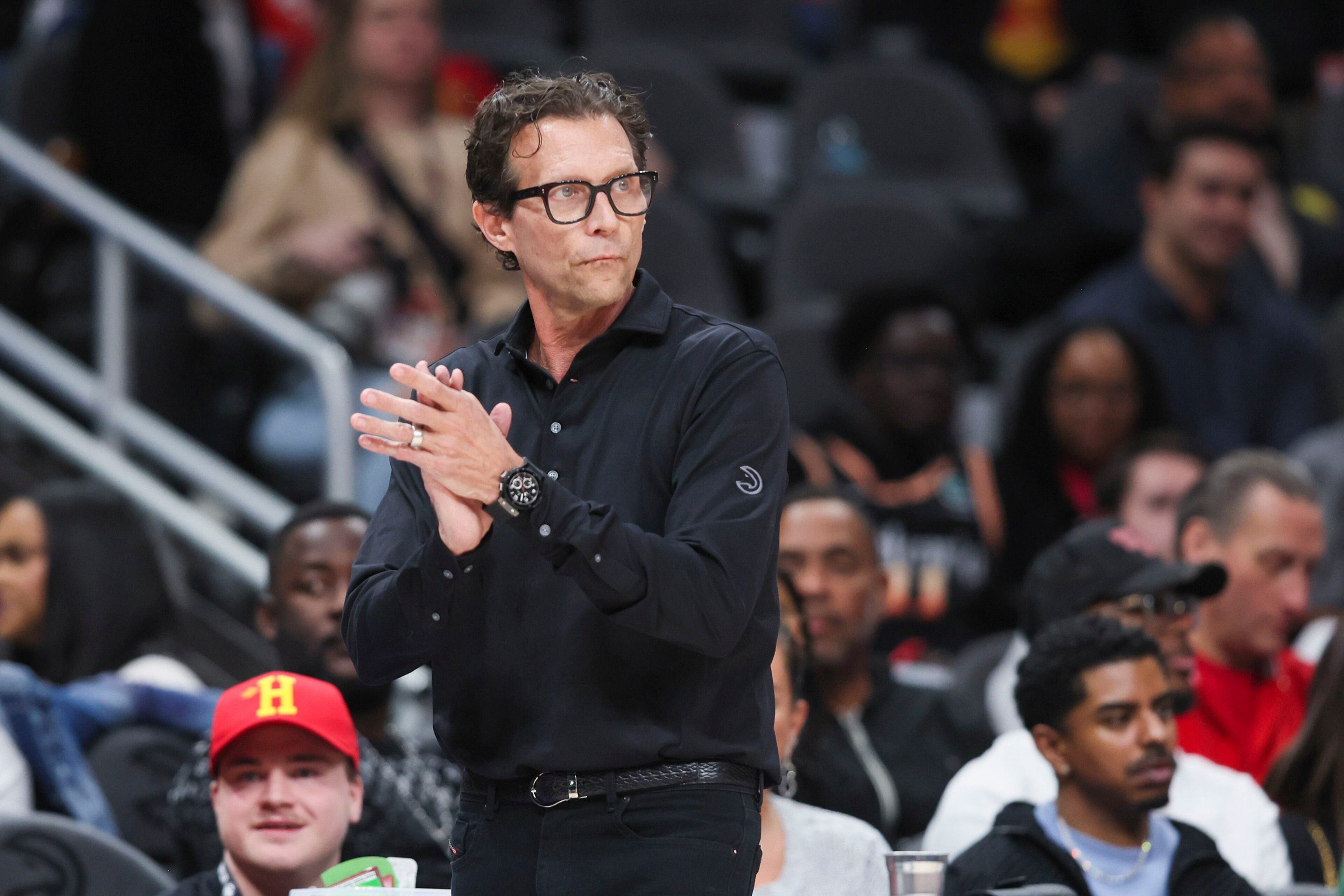 Atlanta Hawks head coach Quin Snyder has a few things to think about as the organization decides how to improve the roster. (Jason Getz/AJC)