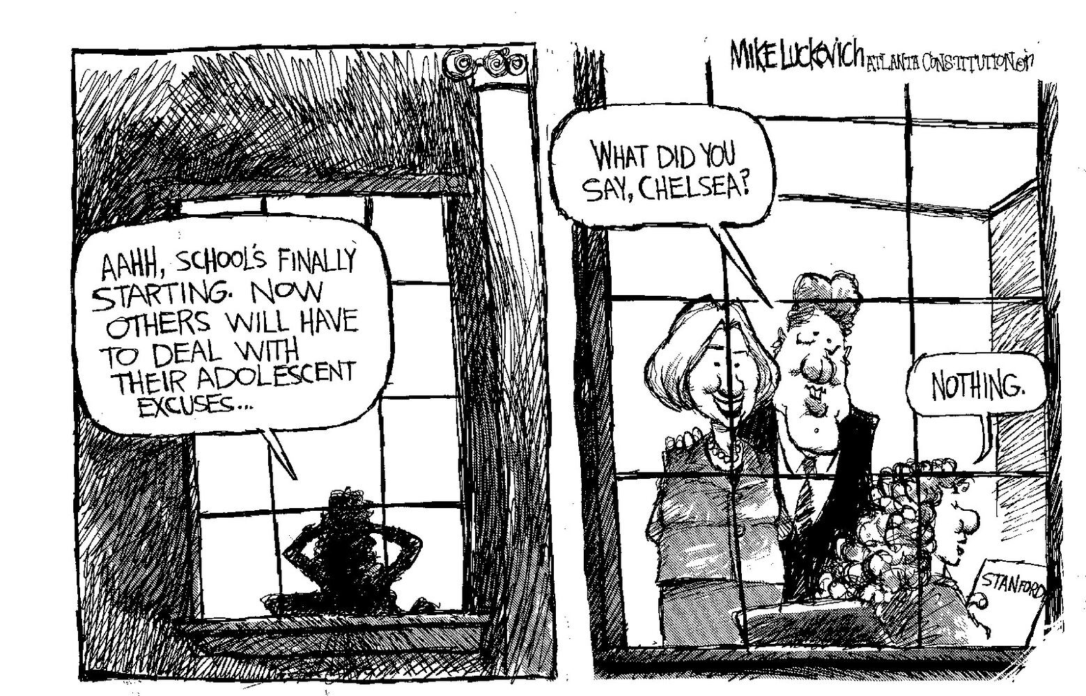 Vintage Hillary Clinton cartoons by AJC's Mike Luckovich