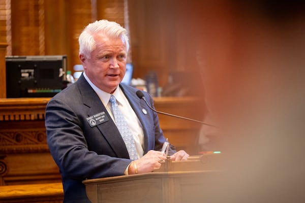 State Sen. Randy Robertson, R-Cataula, opposed changing the procedure for compensating wrongfully convicted inmates. (Arvin Temkar/AJC)