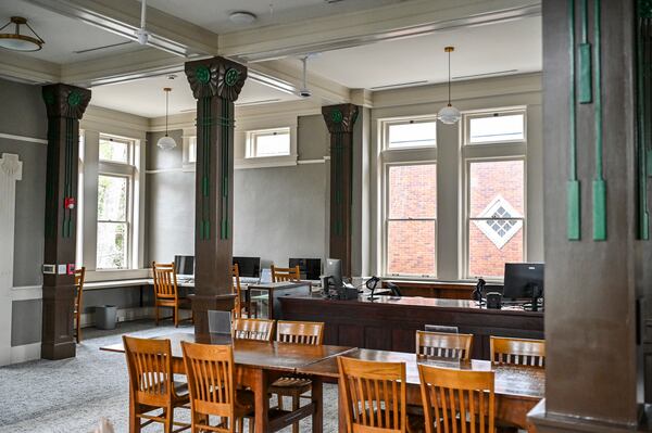 The reading room of the Carnegie Library, which was a valuable resource for Savannah’s future Black leaders, among them mayors, state representatives, bank presidents and a sitting U.S. Supreme Court justice. (Sarah Peacock for AJC)