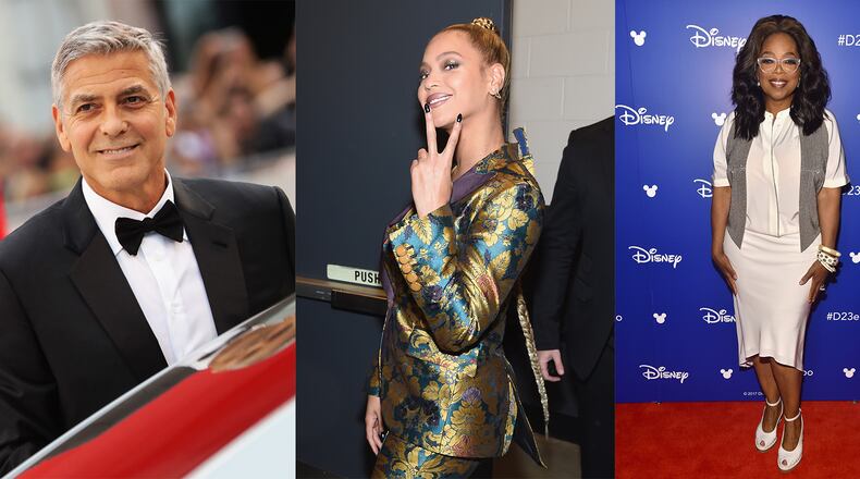 George Clooney, Beyonce and Oprah are among the participants in the Sept. 12 Hurricane Harvey telethon. CREDIT: Getty Images