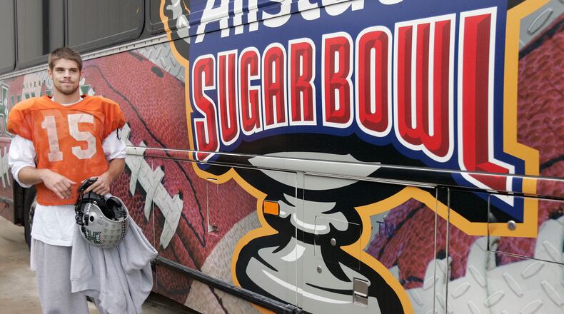Hawaii quarterback Colt Brennan (15) leaves a closed practice session at their training facility in Metairie, La., Sunday, Dec. 30, 2007. Hawaii will play Georgia in the Sugar Bowl football game on Jan. 1, 2008, in the Louisiana Superdome.  (Bill Haber/AP)