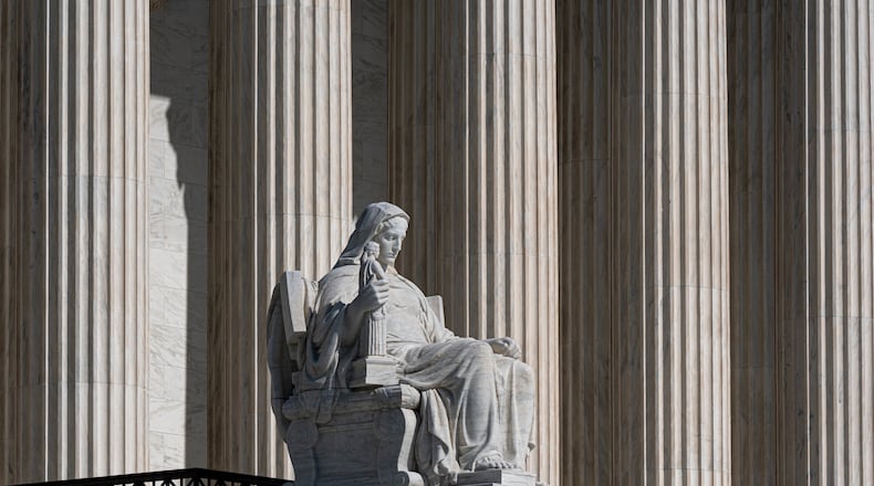 The Supreme Court is seen in Washington, Monday, May 18, 2026. (AP Photo/J. Scott Applewhite)