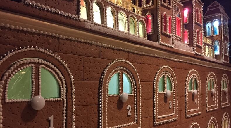 A view of the larger-than-life advent calendar at the Ritz-Carlton Buckhead. SPECIAL