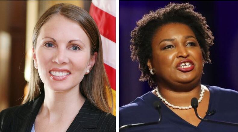 State Rep. Stacey Evans of Cobb County and Stacey Abrams are both Democrats hoping to become Georgia's next governor.