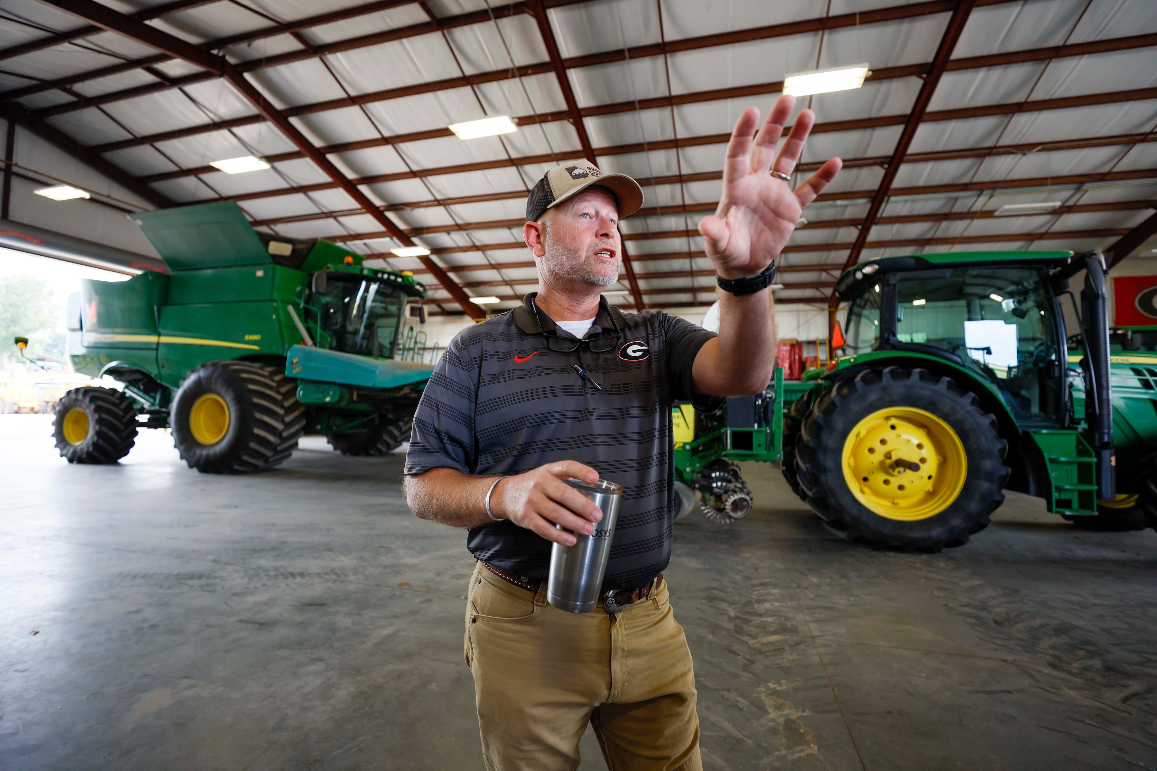 Thanks to new technology, “We have the ability now to give the crop exactly what it needs — no more, no less," says Eric Elsner, superintendent at the J. Phil Campbell Sr. Research and Education Center with the University of Georgia. (Miguel Martinez/AJC)