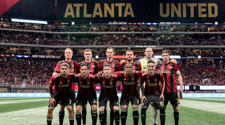 Atlanta United’s starting 11 lines up before Sunday’s game against NYCFC at Mercedes-Benz Stadium.