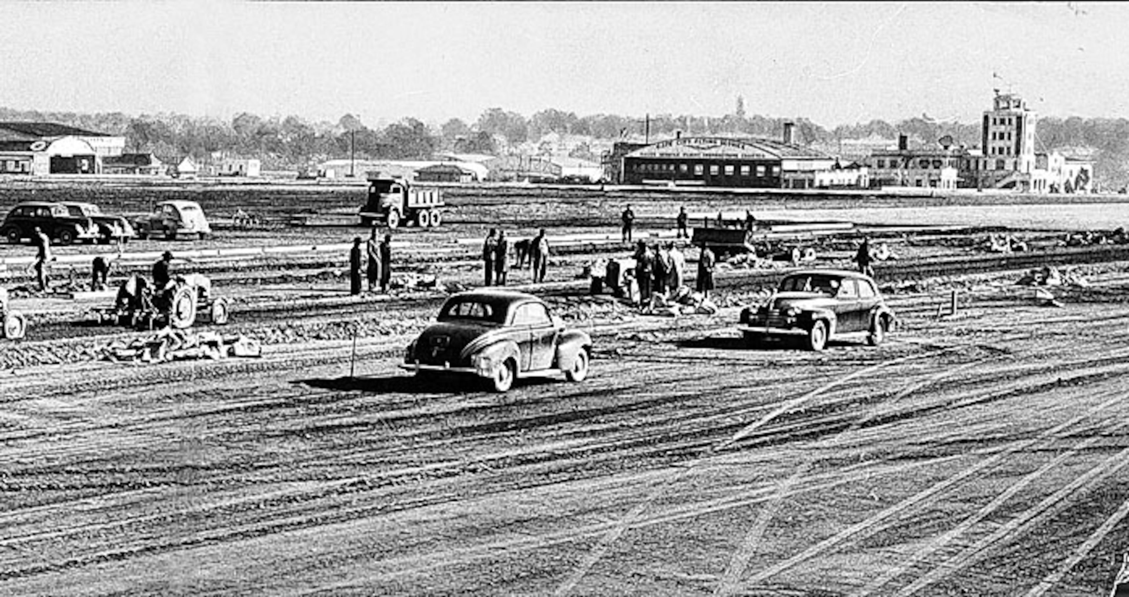 Atlanta Municipal Airport is in the midst of improvements on Dec. 1, 1941, days before U.S. entry into World War II.