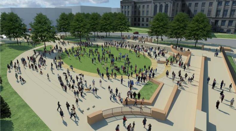 A rendering of Liberty Plaza, which will be the first non-parking addition to the Capitol Hill since the Twin Towers were completed in 1980s. Georgia Building Authority